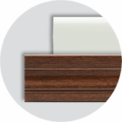 Isolated image of entry door casing on a ProVia pre-hung exterior door