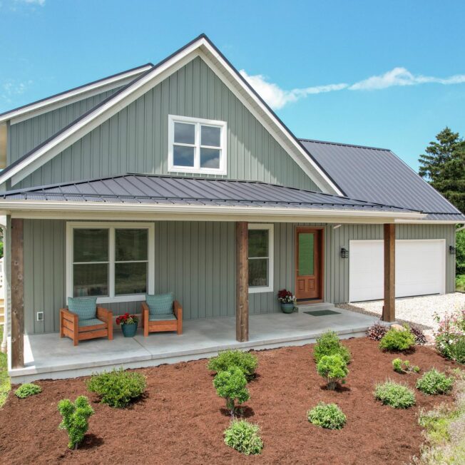 ProVia® CedarMAX® vinyl board and batten siding in the color Aspen