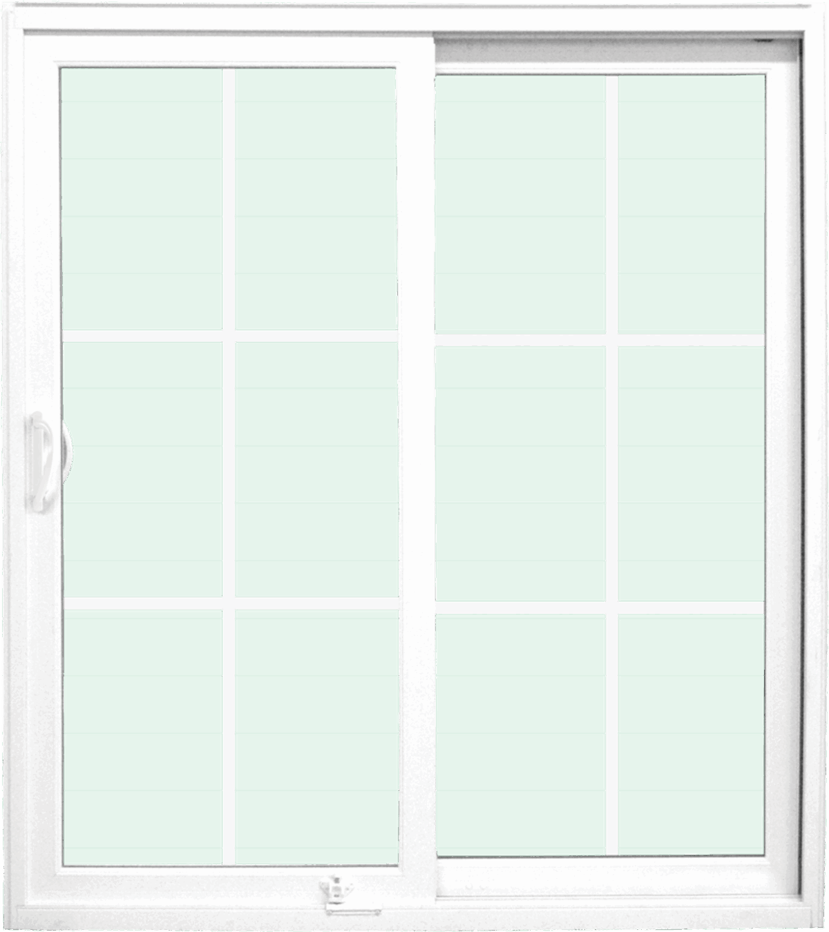 Isolated image of a ProVia® patio door with cottage grids