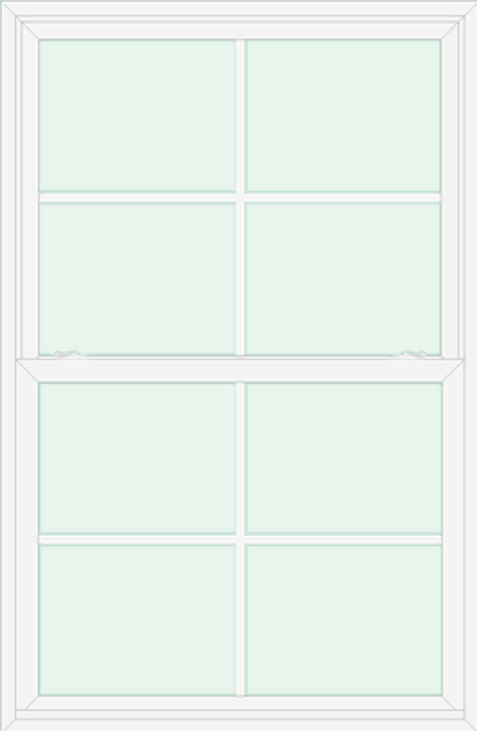 Isolated image of a ProVia® double hung window with cottage grids