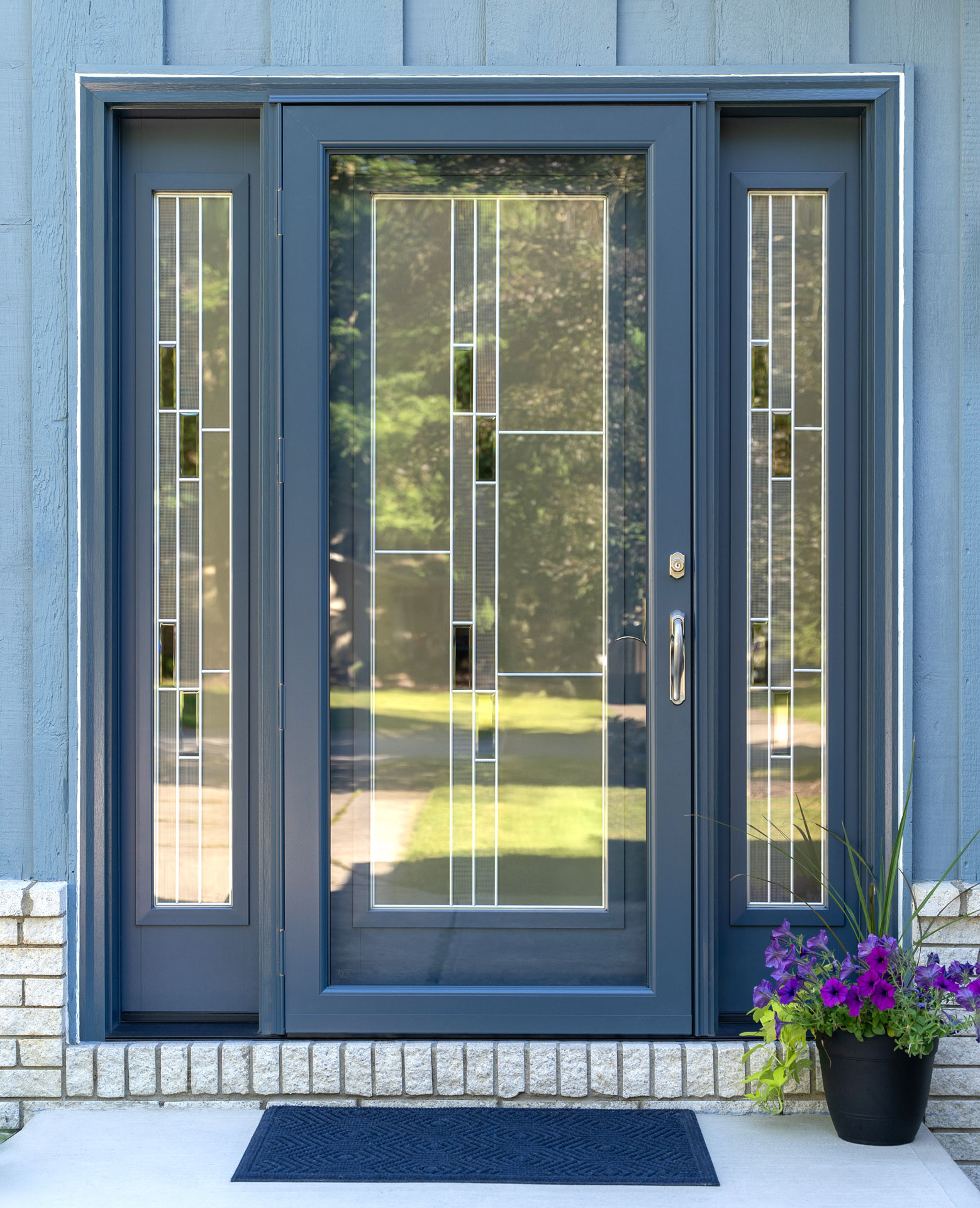 Deluxe™ 397 Full View Storm Door in Enzian Blue