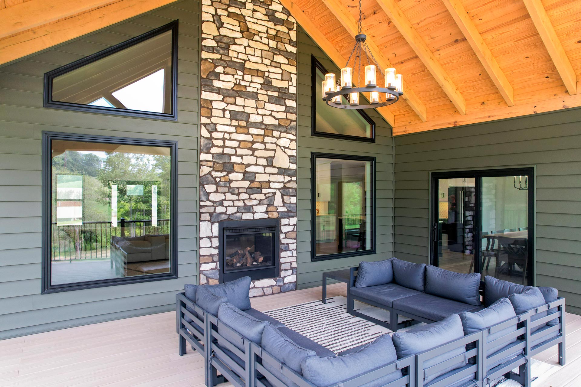 Endure™ Picture Windows, Shaped Windows, and 2-Lite Patio Door in Textured Matte Coal Black