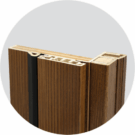 Detailed photograph of wood frame on one of ProVia's prehung exterior doors