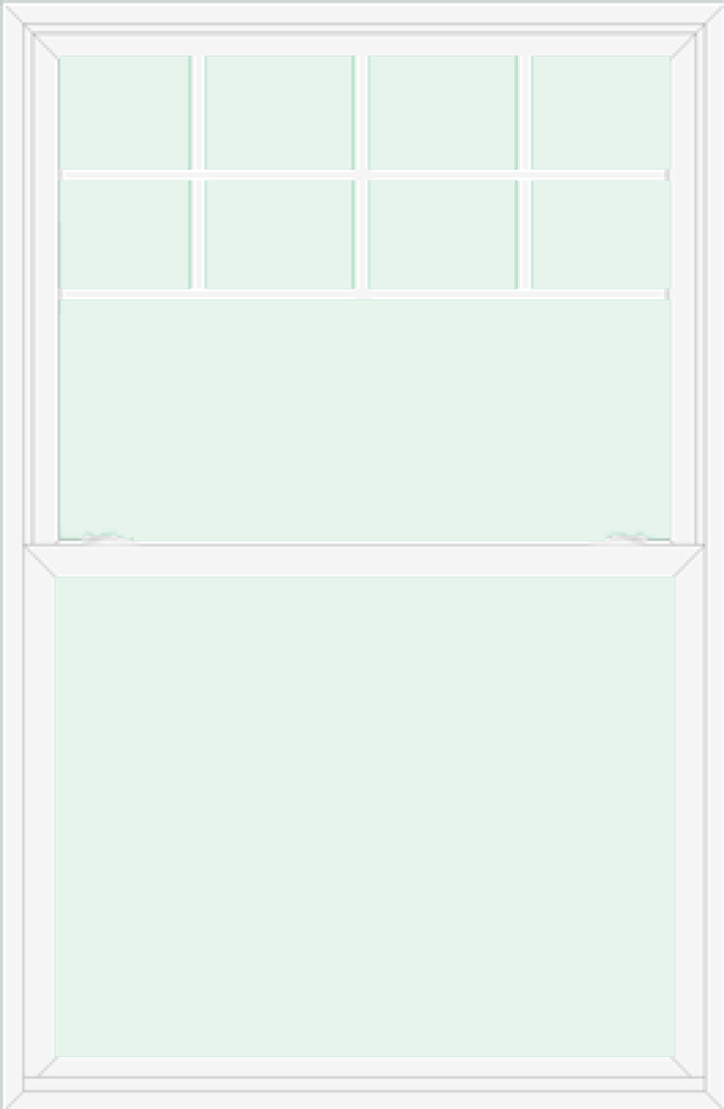 Isolated image of a ProVia double hung window with Modified Colonial grids