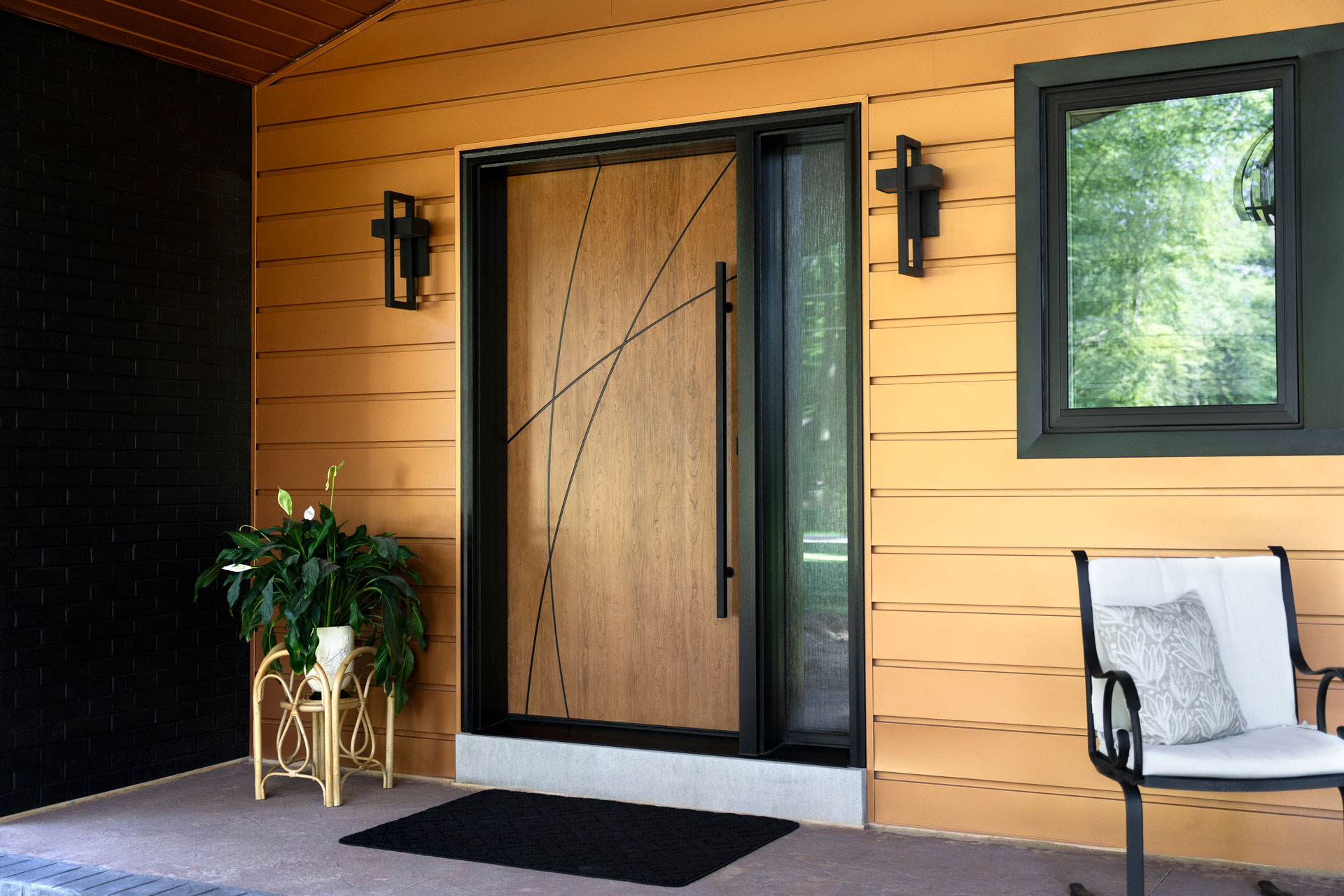 Signet® Cherry 001-INS3C Inscribed Entry Door in Cider