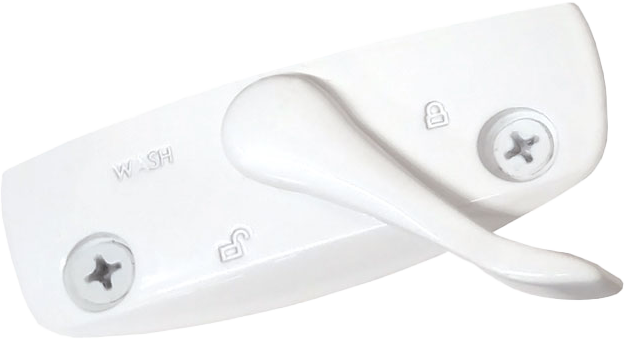 White window hardware for ProVia® Endure™ double hung windows, single hung windows, slider windows, and single slider windows