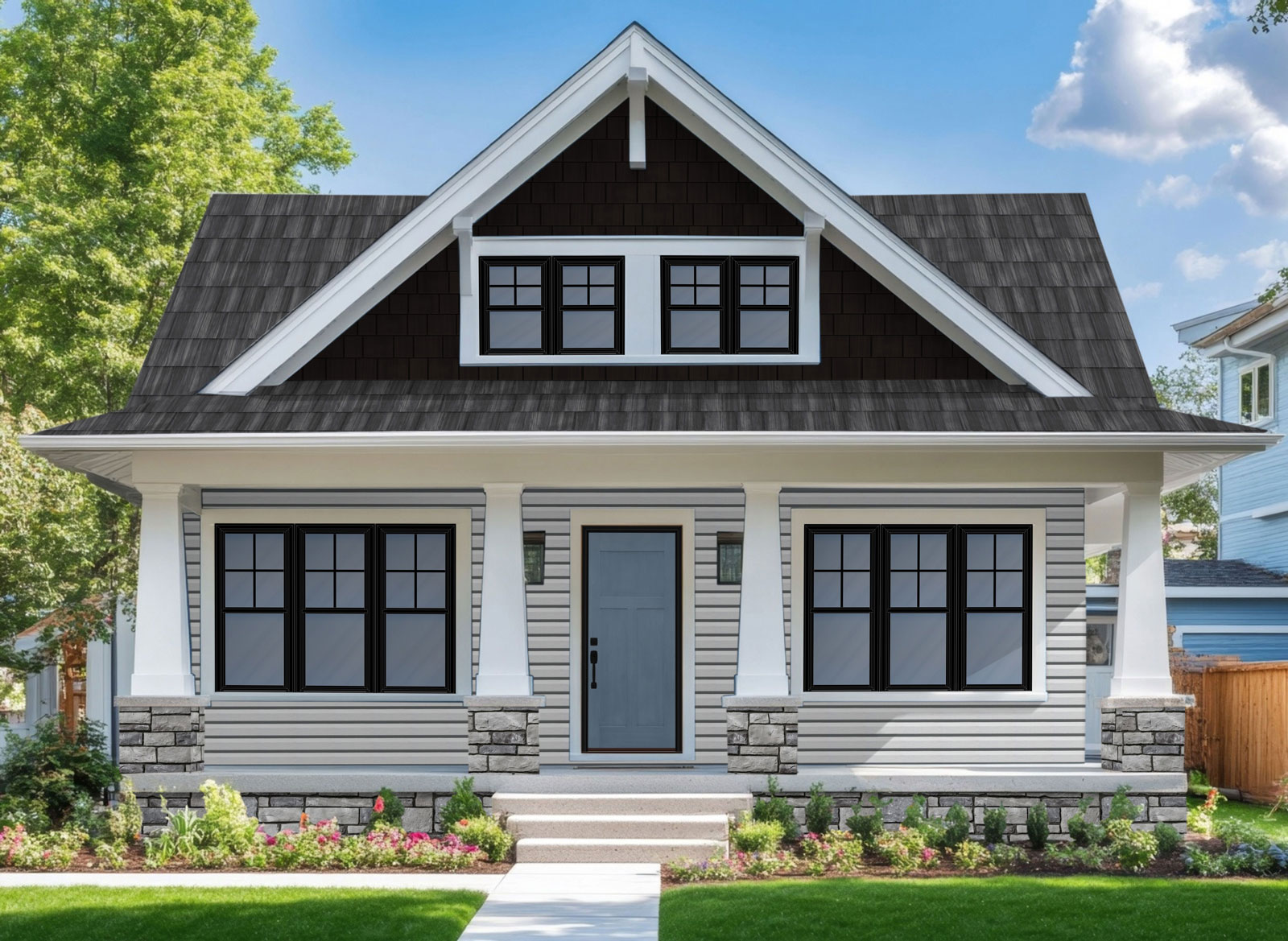 Rainfall Home Exterior Color Palette