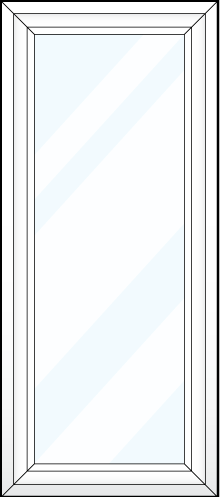 Isolated illustration of a ProVia fixed casement window