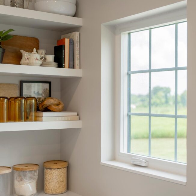Interior image of a ProVia® Endure™ Casement Window in White with Colonial Grids