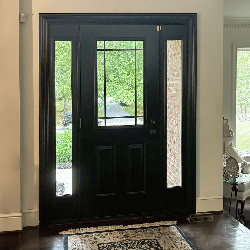 The Solomons | Bowie, MD | Legacy™ Smooth 430-2P Entry Door with 160 Sidelites in Coal Black