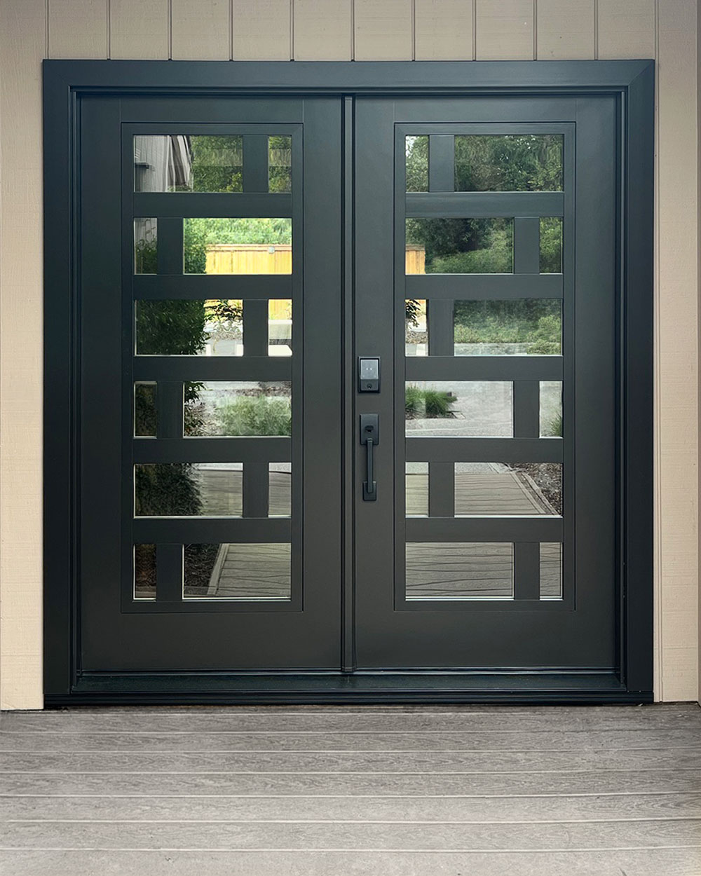 Jeremy M. Signet® Smooth 460-M3 French Door in Rustic Bronze After