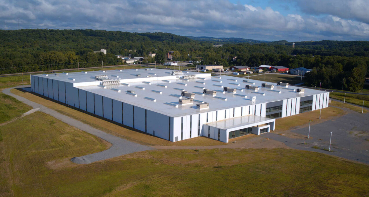 Exterior of a new ProVia® manufacturing facility in Dover, Ohio, which is expected to be completed in 2027.