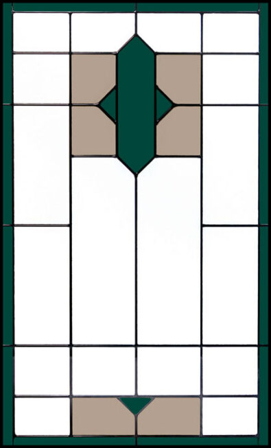 Isolated image of the ProVia® Art Glass style named Brookhaven, which can be featured in ProVia doors and windows to create a unique stained glass look