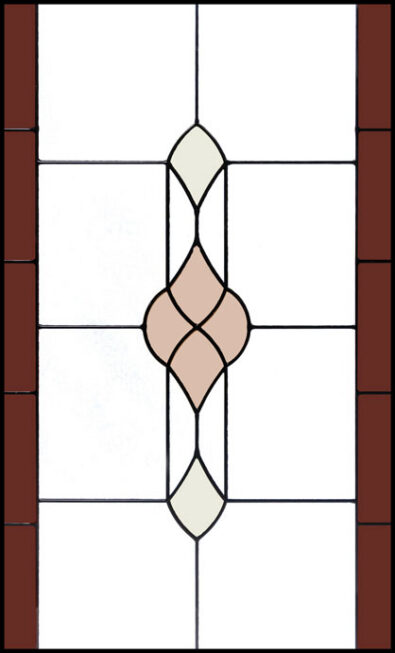 Isolated image of the ProVia® Art Glass style named Eclipse, which can be used in ProVia doors and windows to create a unique stained glass look