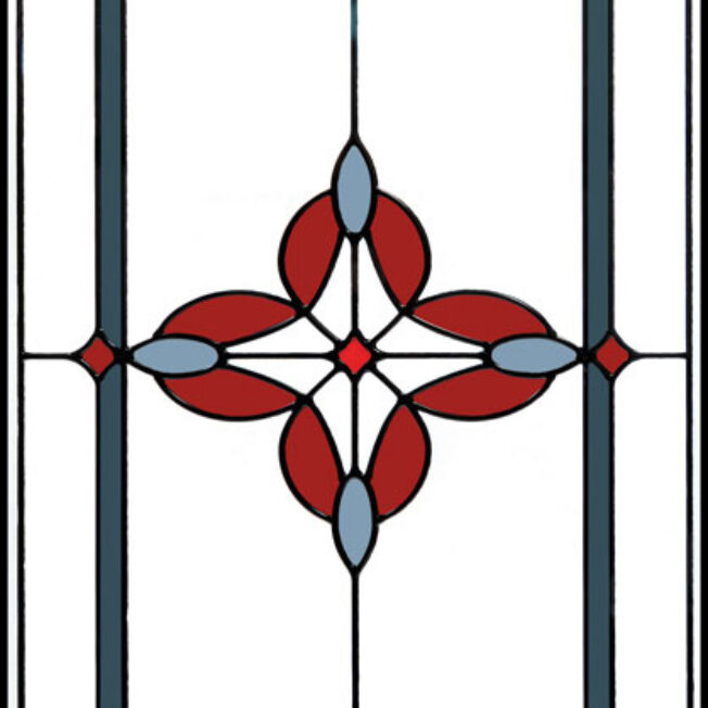 Isolated image of the ProVia® Art Glass style named Haven, which can be used in ProVia doors and windows to create a unique stained glass look
