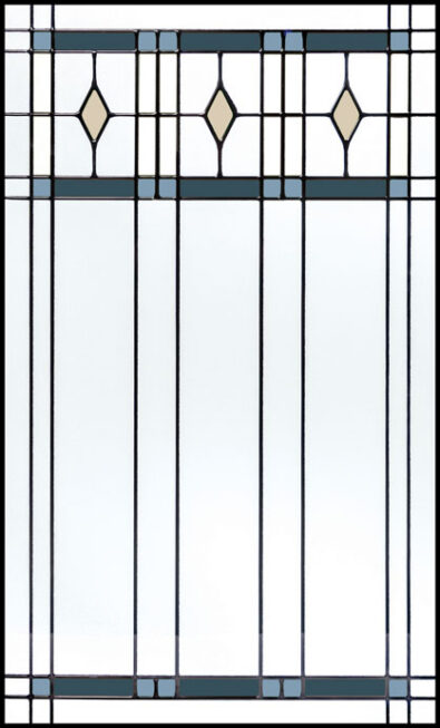 Isolated image of the ProVia® Art Glass style named Lincoln, which can be used in ProVia doors and windows for a unique stained glass look