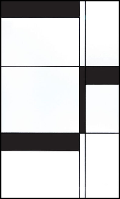 Isolated image of the ProVia® Art Glass style named Manhattan, which can be used in ProVia doors and windows for a unique stained glass look