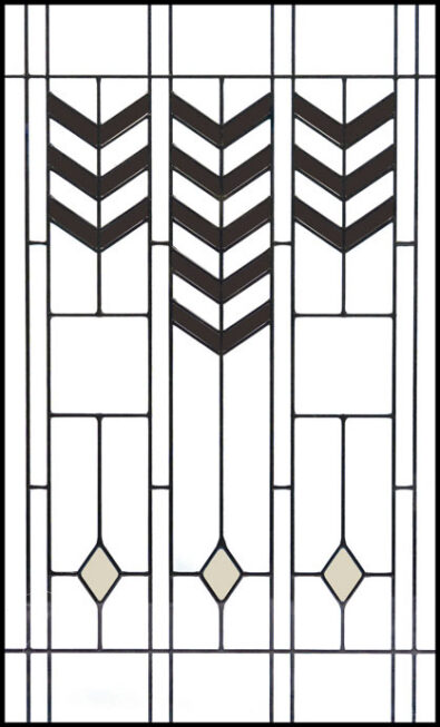 Isolated image of the ProVia® Art Glass style named Tacoma, which can be used in ProVia doors and windows
